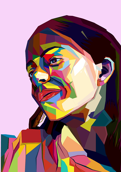 POLYGON POTRAIT animation cartoon graphic design illustrator potrait vector design