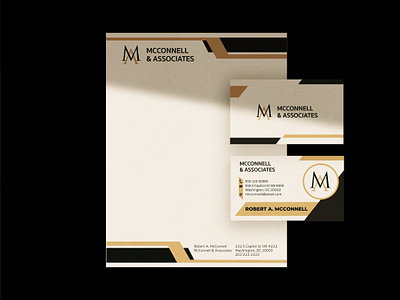 Brand Identity and Logo Design for Robert McConnell business cards graphic design illustration layout stationery