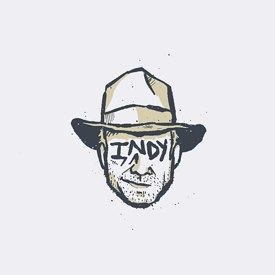 IndyHead dr. jones hand drawn head illustration indiana jones indy lucas portrait procreate raiders raiders of the lost ark temple of doom