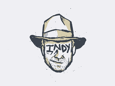 IndyHead dr. jones hand drawn head illustration indiana jones indy lucas portrait procreate raiders raiders of the lost ark temple of doom