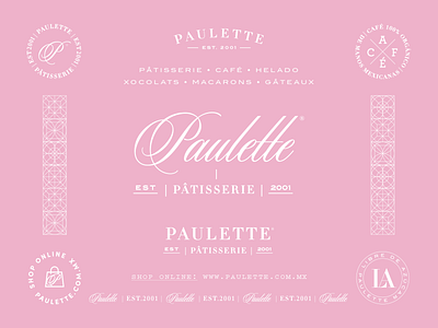 🎂 Paulette Pâtisserie brand bakery branding graphic design logo typography