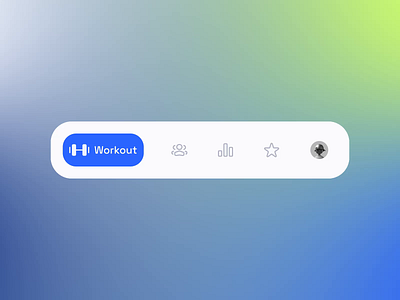 NAVIGATION BAR - FITNESS APP animation ui