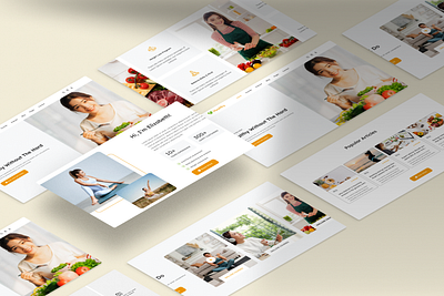 'Healthy' Fitness Landing Page branding creative design fitness graphic design healthy ui