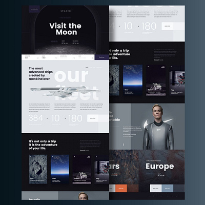 Innovative Website Design for Space Tourism e commerce ecommerce homepage imtiazinkweb landing page responsive user interface web design website design wordpress website