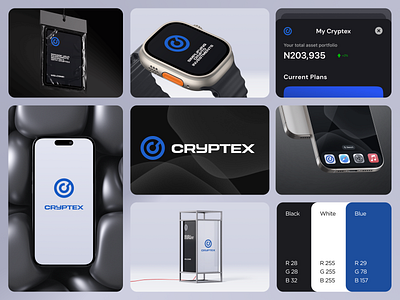 Logo for Cryptex app branding graphic design logo