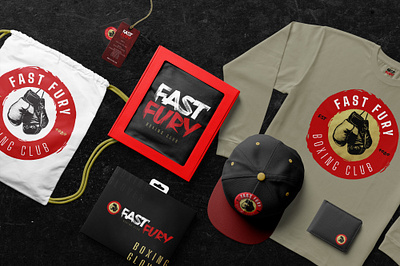 Boxing Gym Merch Swag black and red boxing gym branding design edgy fitness gym gold graphic design merch mma mockup packaging swag tshirt