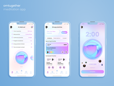 Meditation App design figma meditation minimal mobile mobile app ui ux