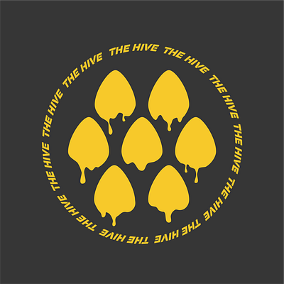 The Hive logo and sticker design graphic design logo sticker design