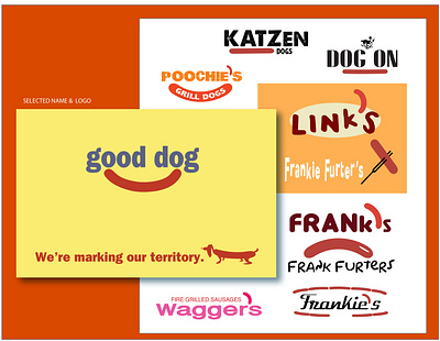 Hot Dog company Naming /Rebranding branding graphic design logo