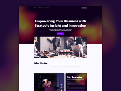 Landing page for a consulting company consulting design figma gradient hero landing landingpage ui ux ui webdesign