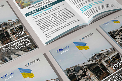 Annual Brochure Design for Friends of Ukraine Network brochure brochure design graphic design layout