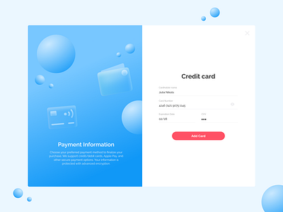 Credit card UI design ui webdesign