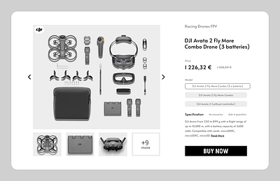 DJI AVATA 2 / Selling Page design graphic design ui ux web design