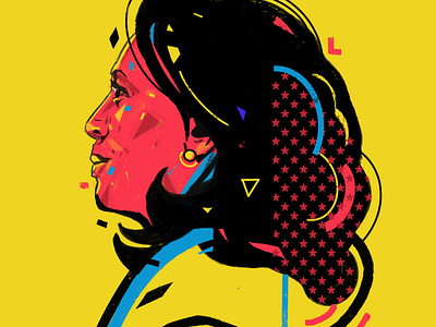 Kamala illustration illustrator kamala harris pop art portrait united states usa