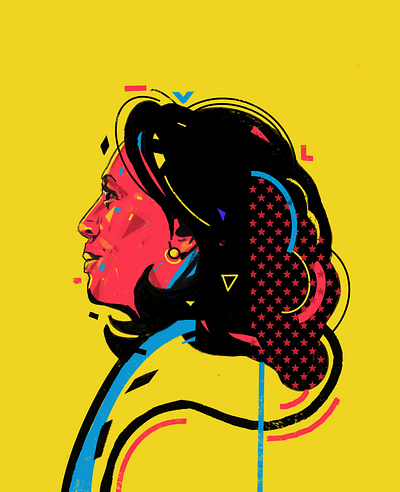 Kamala illustration illustrator kamala harris pop art portrait united states usa