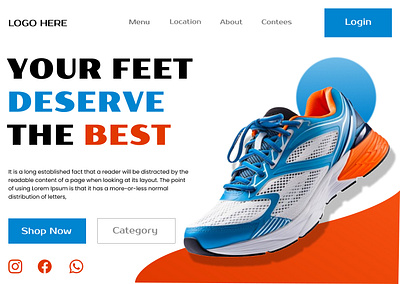 Shoes Layout Design 3d animation branding design figma graphic design illustration logo motion graphics ui ux vector