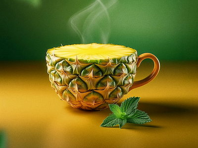 Pineapple Bliss creative digital art food art illustration pineapple