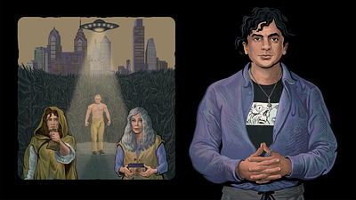 M. Night Shyamalan for Kinopoisk cinema cinemaart editorial editorialillustration illustration m. night shyamalan magazine magazineillustration