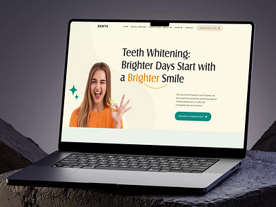 Dentist Landing Page Design cleandesign dentalclinic dentistlandingpage design dribbble figmadesign graphic design healthcaredesign landing page landingpagedesign minimalistui responsivedesign ui uiux ux webdesign website