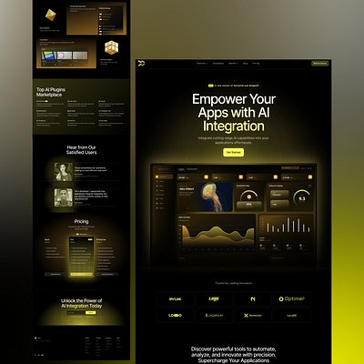 AI Plugin Marketplace Website Design ai branding design landing page ui ux web design website
