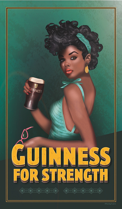 Vintage Poster Design - Guinness graphic design guinness illustration poster print design retro