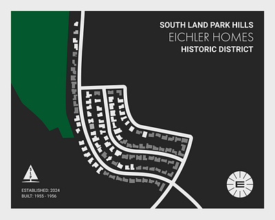 South Land Park Hills Eichler Homes Historic District map adobe illustrator illustration logo logo design map map design map illustration mid century modern minimalism minimalist monochrome sacramento vector vector art vector illustration