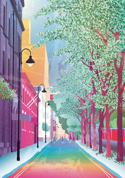 Digital Illustration - Canal Street Manchester adobe illustratior branding canal street design graphic design illustration lgbt manchester poster design print design