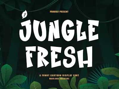 Jungle Fresh Funny Cartoon Display Font animation branding design font fonts graphic design illustration logo nostalgic ui
