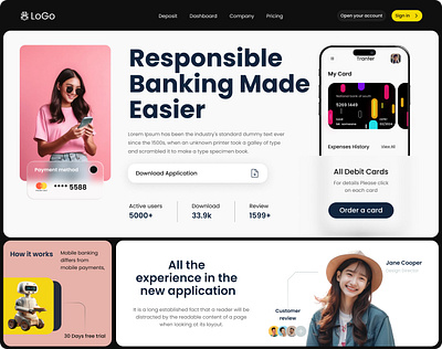 Banking Made Ui/Ux design app design design figma landing mobile ui ux website