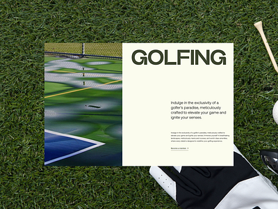 Layout Exploration clean colors design editorial golf club hero layout minimal typeface typography ui ux web design website