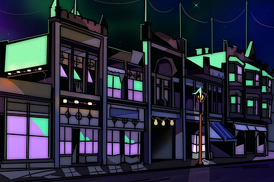 1920s Neon Lighting Town