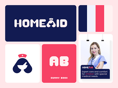 HomeAid logo & Branding Design bold logo brand design brand identity branding branding design design graphic design letter mark logo logo concept logo design logo mark logo type minimal nursing nursing branding nursing icon nursing logo redesign visual design