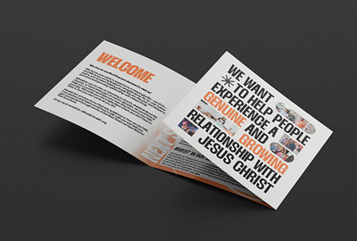 Welcome Trifold Booklet booklet branding church design print trifold