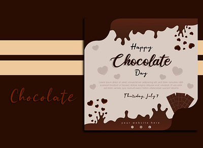 A social media post design art banner branding chocolate chocolate day design drawing graphic design illustration logo post poster social media banner social media post vector