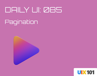 Daily UI: #085 | Pagination | #UIX101 085 dailyui figma mobile app pagination ui design uix101 user experience user interface