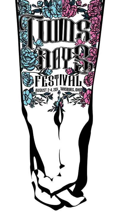 Twins Days Festival Poster 2d design design digital illustration graphic design illustration poster design typography