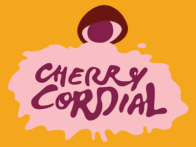 Cherry Cordial Poster 2d design design digital illustration graphic design hand drawn illustration poster design typography