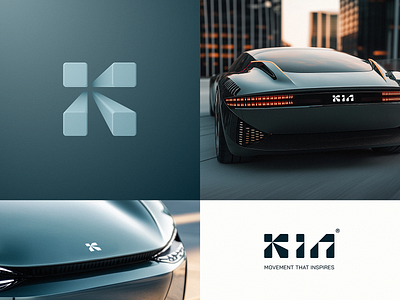 Kia Logo Redesign Concept ai automotive blockchain branding car emblem gradient icon identity industrial kia lepisov lettering logo rebrand tech transport type typography web3