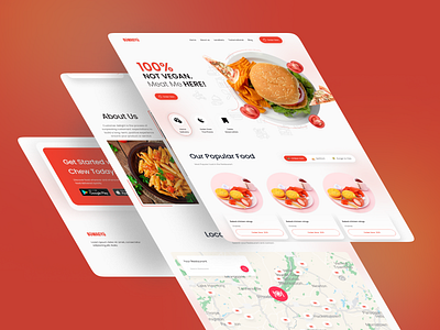 Restaurant Landing page design product ui web