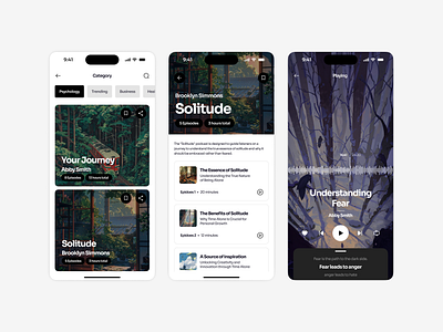 Podcast App for Personal Growth app design home screen mobile design podcast app ui ui design ux design