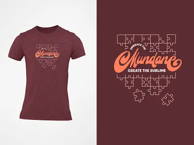 Miracle of the Mundane 70s lettering handlettering illustration mundane puzzle retro typeography sublime swashes tshirt design typography