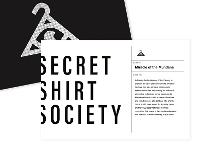 Secret Shirt Society Postcard copywriting illustration texture typography