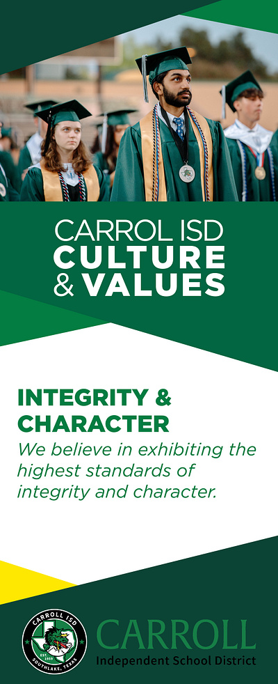 Carroll ISD Core Value Banners branding design graphic design illustration logo typography vector