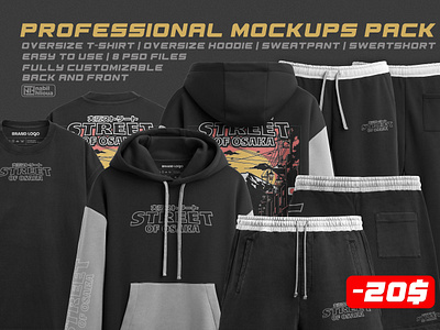 Professional apparel mockups pack 8 PSD templates apparel design mockups customizable t shirt fashion mockup psd high quality mockups hoodie jogger oversized hoodie mockup pants photoshop mockup pack psd psd apparel mockups pullover shirt shortpant streetwear mockup pack sweatpant sweatpant mockup psd sweatshort sweatshort mockup