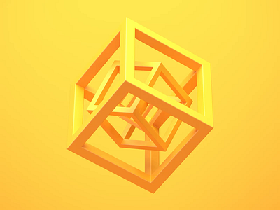 Abstract geometric animation 3d abstract animation background blender blocks branding clean concept cover cubes design endless geometric loop minimal minimalist render shape yellow color