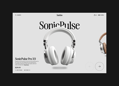 Santino - E-Commerce Style Test01 agency branding design e commerce ecommerce headphones inspiration landing page portfolio shop studio ui ux website