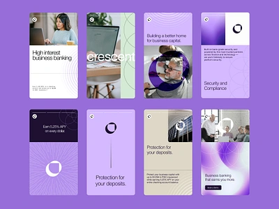 Crescent | Social Posts brand branding design identity ig illustration instagram logo people posts social socials typography ui web