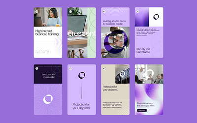 Crescent | Social Posts brand branding design identity ig illustration instagram logo people posts social socials typography ui web