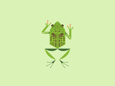 Frog animal art design digital art frog geometrical illustration rana vector