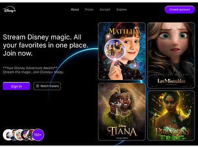 Disney plus landing page ui